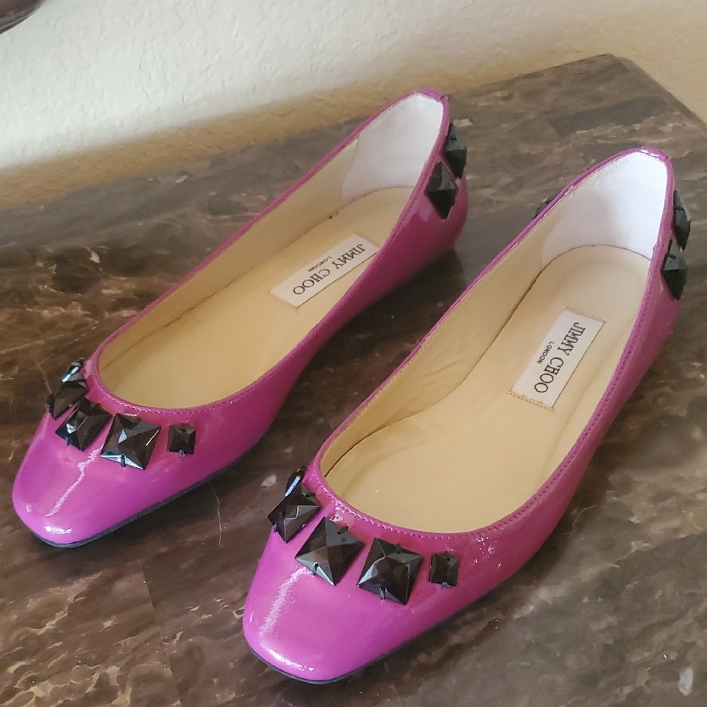 Like NEW Jimmy Choo Fuschia Ballet Flats